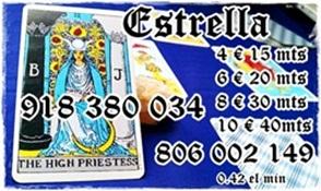Tarot visa Estrella expertas tarotistas y videntes visa 4 € 15 mts. 918 380 034